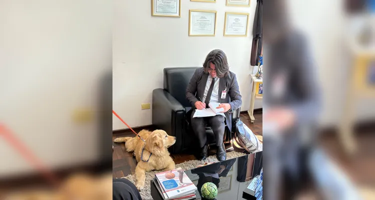 Fórum de PG oficializa projeto com o primeiro Cão de Assistência Judiciária