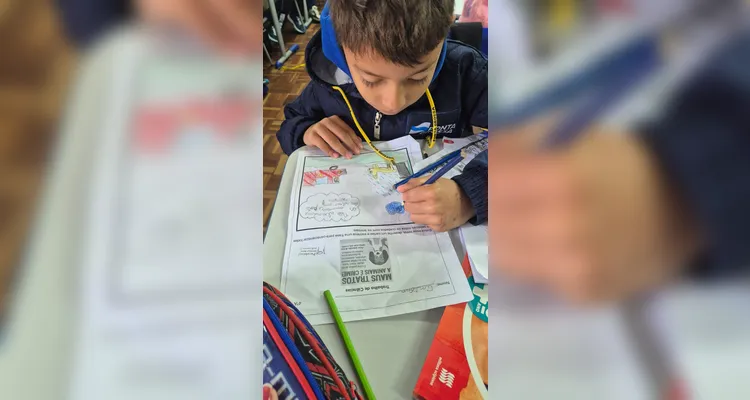 Como atividades, os alunos realizaram pesquisas no Jornal da Manhã e confeccionaram cartazes de conscientização.