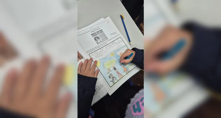 Como atividades, os alunos realizaram pesquisas no Jornal da Manhã e confeccionaram cartazes de conscientização.
