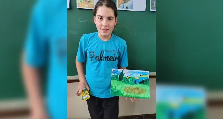 Para solidificar os aprendizados, os alunos produziram releituras de obras do pintor Vincent van Gogh.
