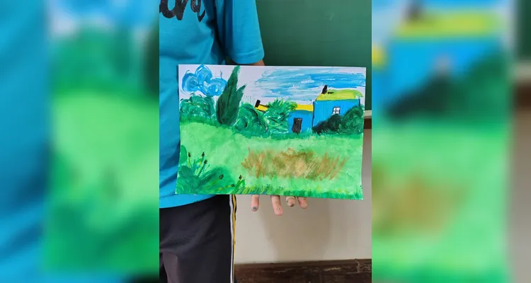 Para solidificar os aprendizados, os alunos produziram releituras de obras do pintor Vincent van Gogh.