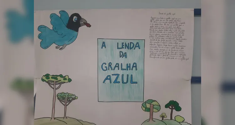 Em sala os alunos transformaram essas narrativas em textos escritos e desenhos ilustrativos.