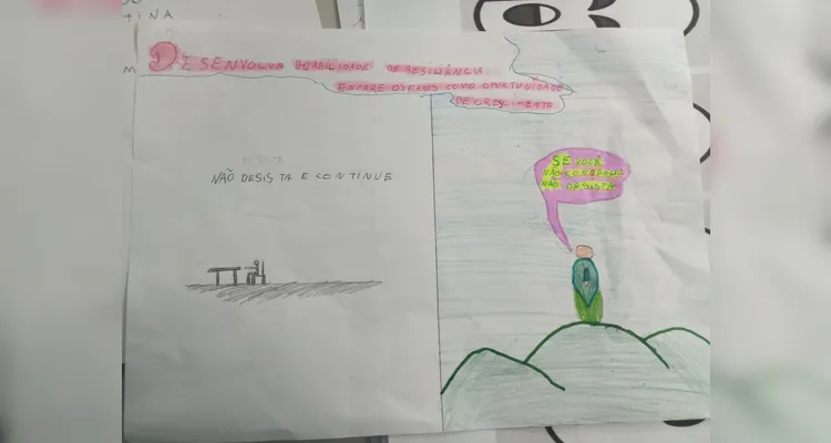 Como ações a classe confeccionou fantoches de diferentes emoções e elaboraram uma dramatização, além de criarem um livro sobre a temática.