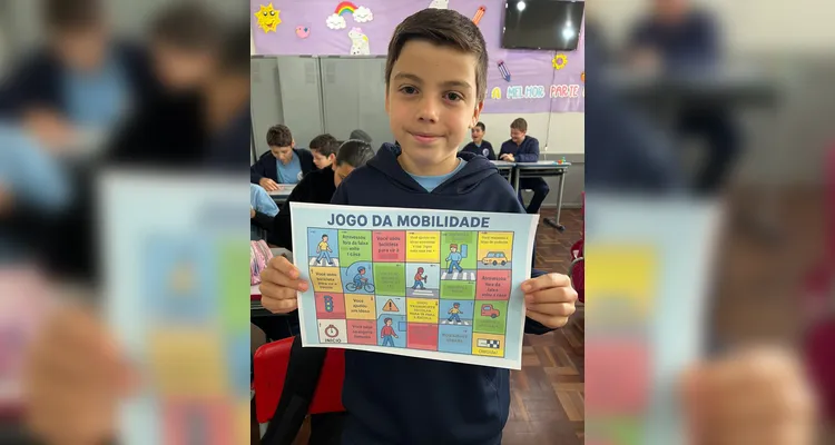 A videoaula do Vamos Ler e VCG foi o ponto de partida para as ações da turma, que também realizou levantamentos e gráficos sobre a mobilidade dos alunos, além de ações externas de conscientização.