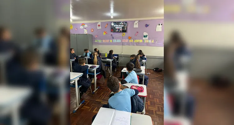 A videoaula do Vamos Ler e VCG foi o ponto de partida para as ações da turma, que também realizou levantamentos e gráficos sobre a mobilidade dos alunos, além de ações externas de conscientização.