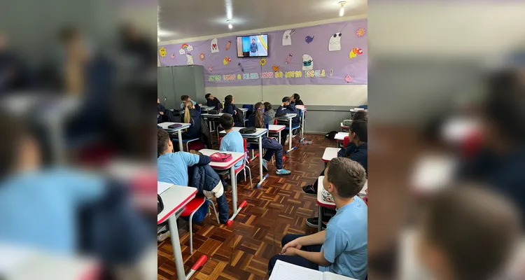 A videoaula do Vamos Ler e VCG foi o ponto de partida para as ações da turma, que também realizou levantamentos e gráficos sobre a mobilidade dos alunos, além de ações externas de conscientização.