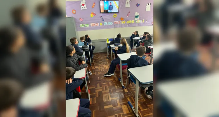 A videoaula do Vamos Ler e VCG foi o ponto de partida para as ações da turma, que também realizou levantamentos e gráficos sobre a mobilidade dos alunos, além de ações externas de conscientização.