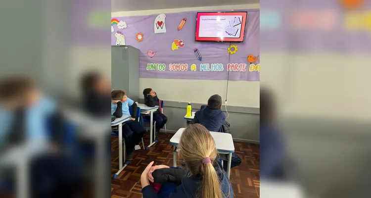 A videoaula do Vamos Ler e VCG foi o ponto de partida para as ações da turma, que também realizou levantamentos e gráficos sobre a mobilidade dos alunos, além de ações externas de conscientização.