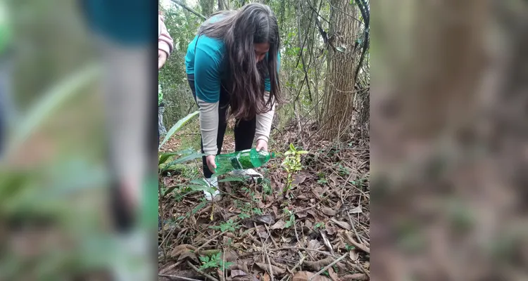 Os estudantes realizaram inúmeras atividades como o plantio de mudas, a germinação de sementes e a utilização dos conteúdos do Vamos Ler.