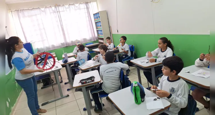 Confira os registros do trabalho em sala de aula.