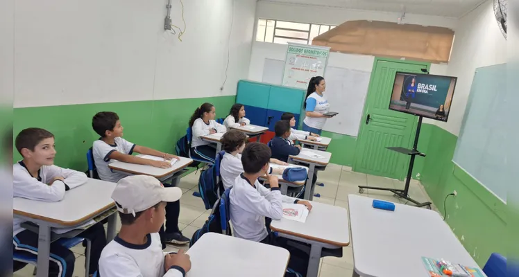 Confira os registros do trabalho em sala de aula.