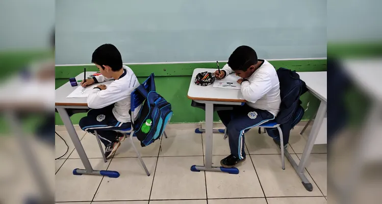 Confira os registros do trabalho em sala de aula.