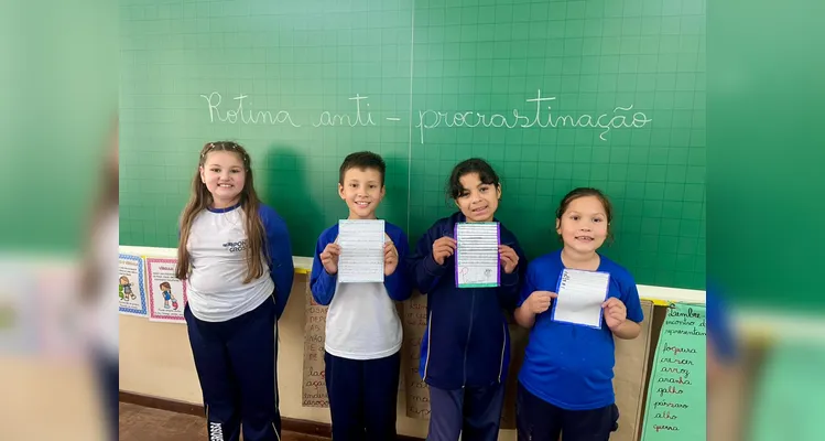 Como principal tarefa, cada aluno desenvolveu sua própria rotina anti-procrastinação.