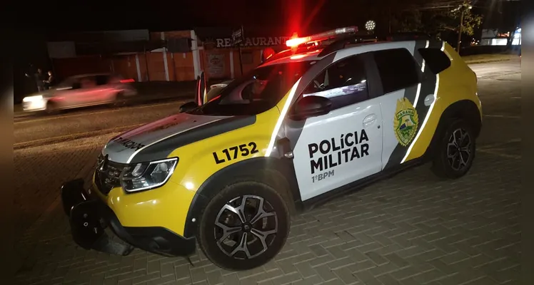 A Polícia Militar esteve no local do acidente.