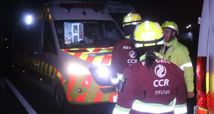 Homem é atropelado na BR-376 em PG e sofre ferimentos moderados