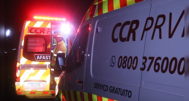 Homem é atropelado na BR-376 em PG e sofre ferimentos moderados