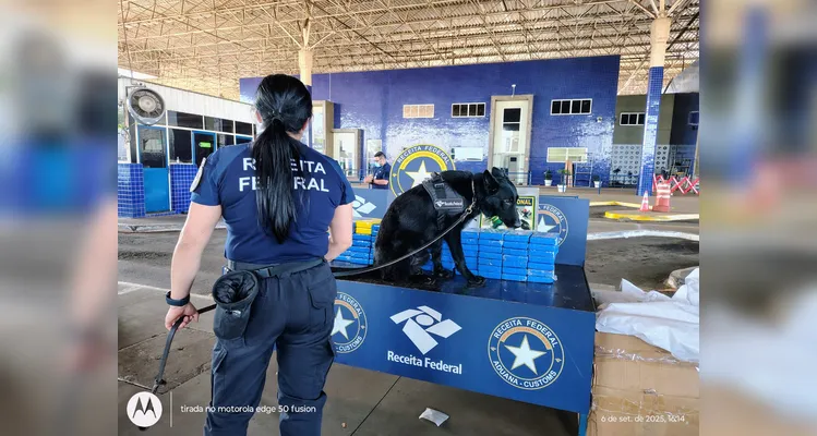 Operação conjunta encontra 80 kg de cocaína na Ponte Internacional da Amizade