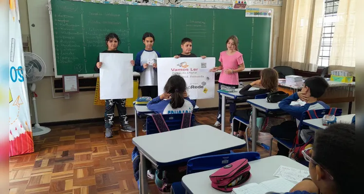 As dinâmicas realizadas pela turma contaram com amplo apoio das ferramentas e conteúdos do Vamos Ler.