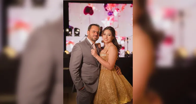 Ana Carolina Santos e seu pai Paulo Ricardo Pereira dos Santos
