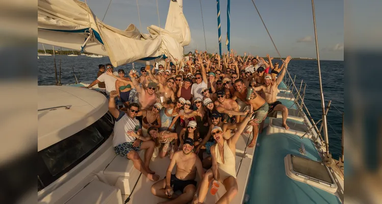 Passeio de barco em Isla Saona – amor e boas energias abrindo as comemorações.
