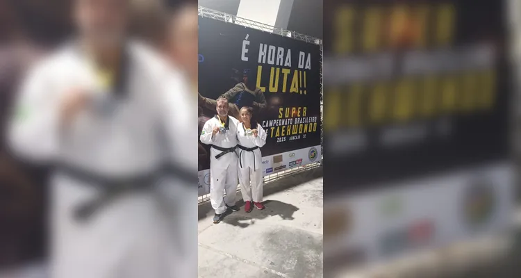 Casal ponta-grossense garante pódio no Super Brasileiro de Taekwondo, no Sergipe
