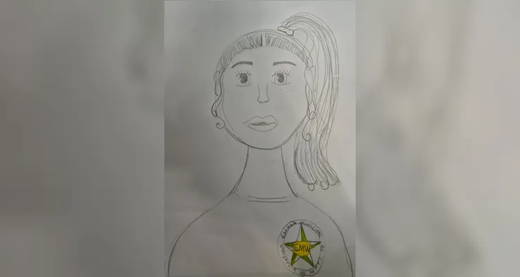Como atividade, os alunos confeccionaram retratos e autorretratos que foram expostos aos familiares durante a entrega dos boletins.