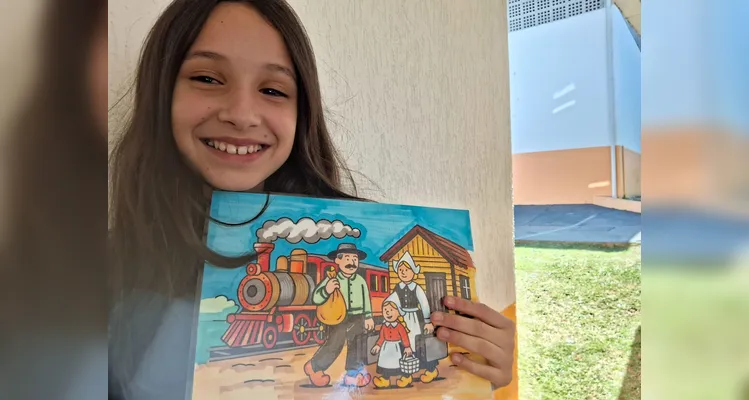 Os alunos também criaram um livro de colorir resumindo os 100 anos da cooperativa frísia.