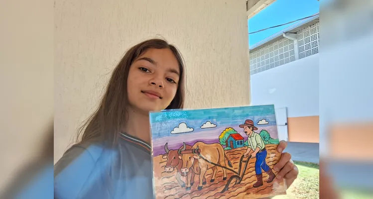 Os alunos também criaram um livro de colorir resumindo os 100 anos da cooperativa frísia.