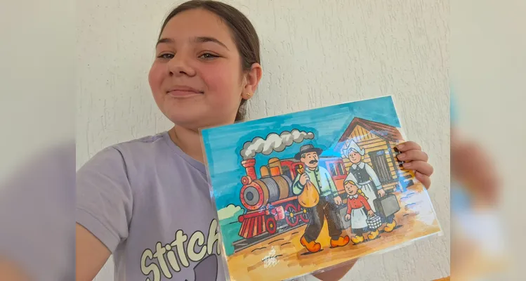 Os alunos também criaram um livro de colorir resumindo os 100 anos da cooperativa frísia.