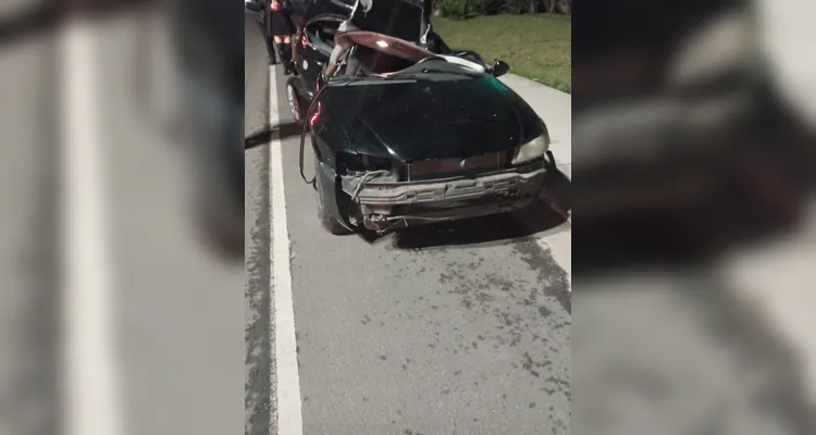 Câmera registra momento em que motorista embriagado atinge poste em PG