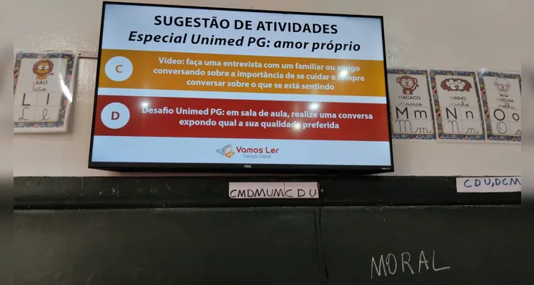 A videoaula do Vamos Ler e Unimed PG foi a base para os estudos da classe.