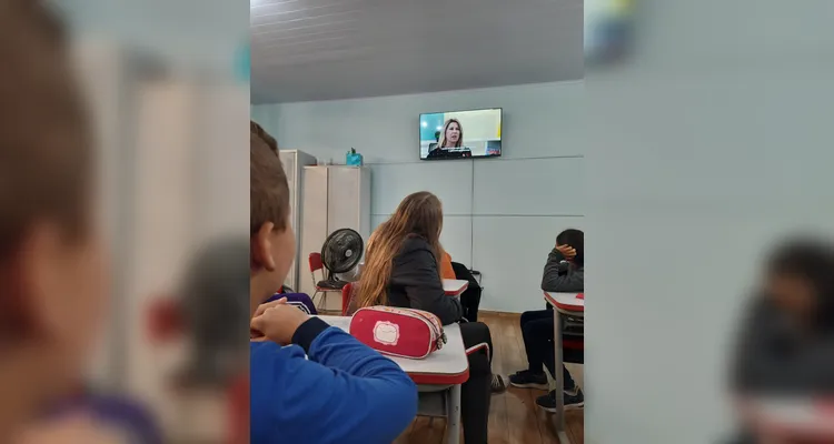 A videoaula do Vamos Ler e Unimed Ponta Grossa também auxiliou os estudos da turma.