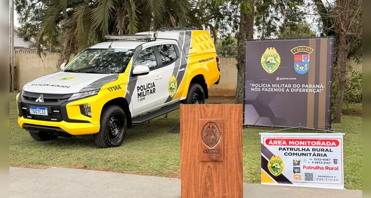 Polícia Militar recebe nova viatura para patrulha rural