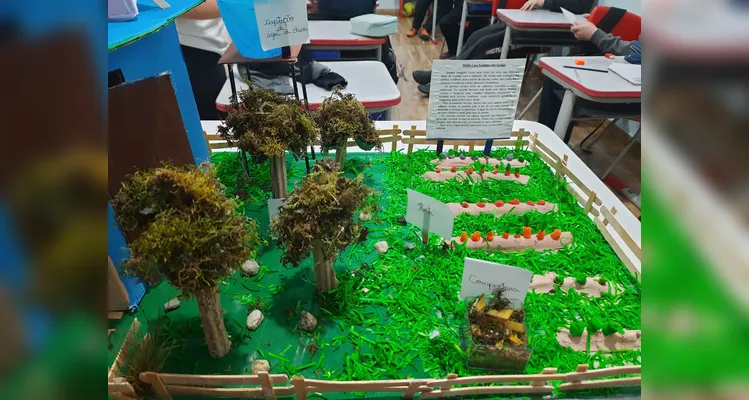 A proposta final realizada pela turma envolveu a criação de uma maquete.