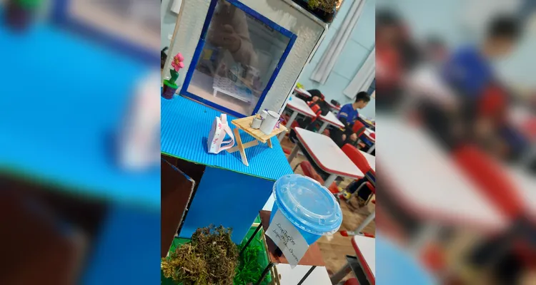 A proposta final realizada pela turma envolveu a criação de uma maquete.
