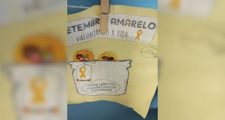 As atividades realizadas pela turma tiveram como intuito trabalhar questões ligadas ao Setembro Amarelo.