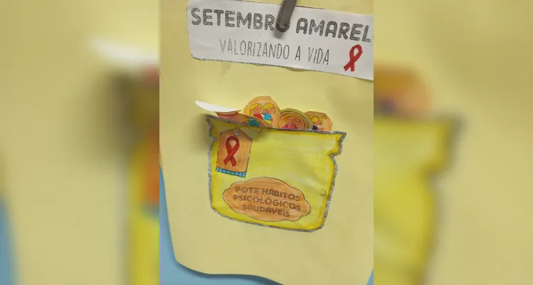 As atividades realizadas pela turma tiveram como intuito trabalhar questões ligadas ao Setembro Amarelo.