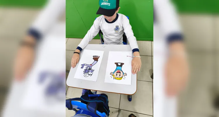 Confira os trabalhos dos alunos em sala de aula.