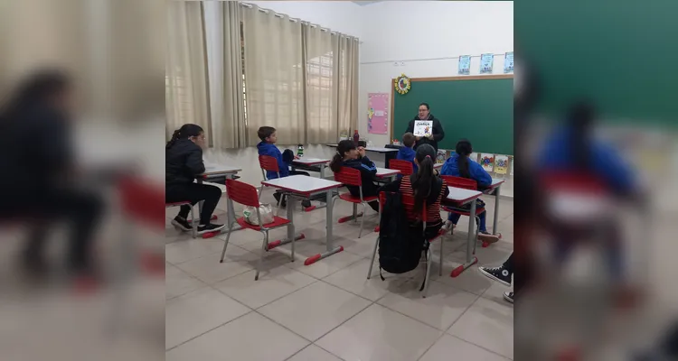 A classe também realizou variadas ações em sala de aula.