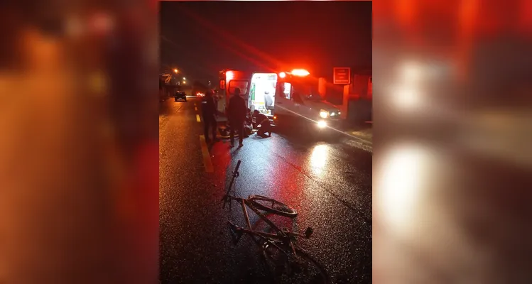 Ciclista fica ferido após colisão contra carro no Colônia Dona Luiza