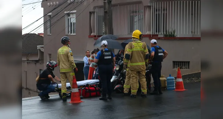 Acidente na 'Balduíno Taques' deixa motociclista ferido em PG
