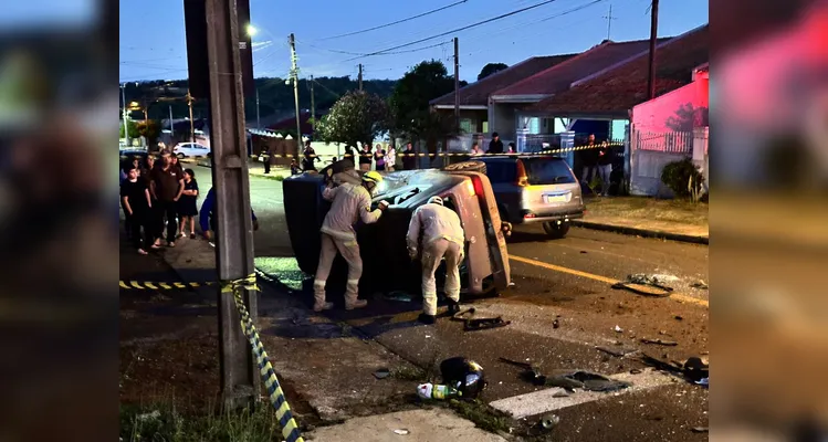 Confira imagens da colisão violenta na 'Vila Cipa' em PG