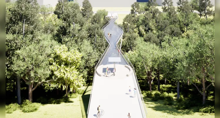 Projeção 3D ilustra como a ciclovia interparques deve ser entregue em Ponta Grossa