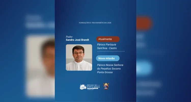 Dom Bruno anuncia transferências e cinco novas paróquias em PG