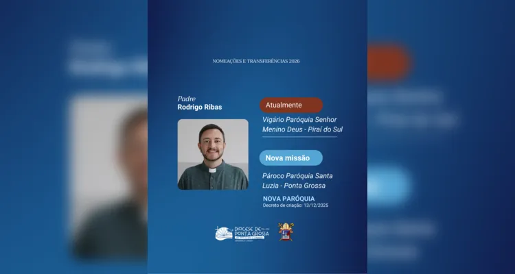 Dom Bruno anuncia transferências e cinco novas paróquias em PG