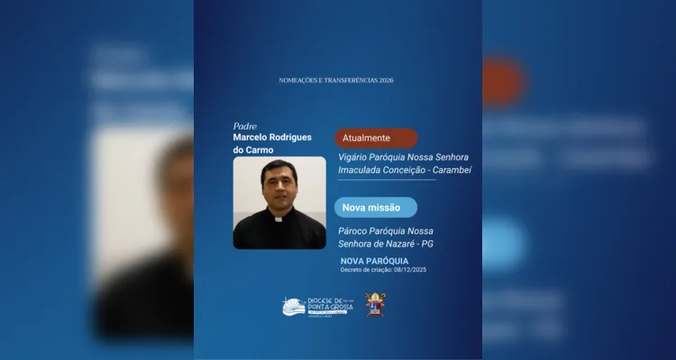 Dom Bruno anuncia transferências e cinco novas paróquias em PG