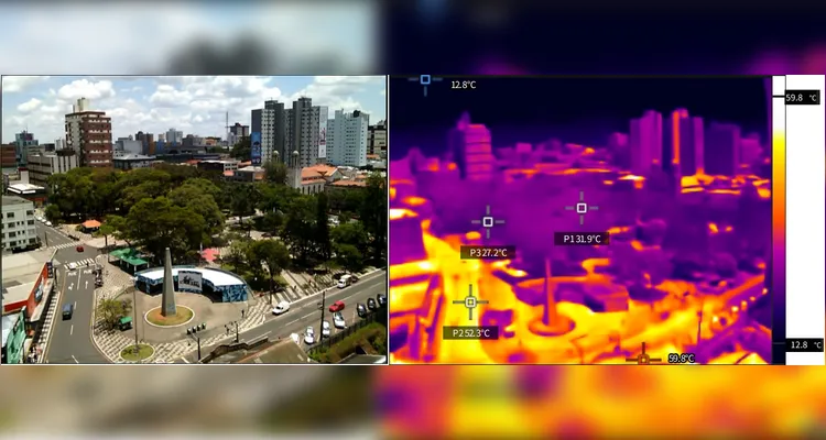 Temperatura da superfície de Ponta Grossa subiu 12 graus em 30 anos