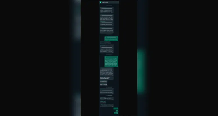 Trechos de conversas extraídas do aparelho celular do "Investigado 01 " com o Advogado investigado (Conversa simulada em arte aos moldes do "WhatsApp" para melhor visualização) (datas e horários reais)
