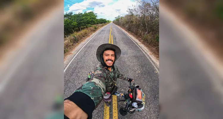 Ponta-grossense percorreu mais de 6 mil km atravessando 13 estados