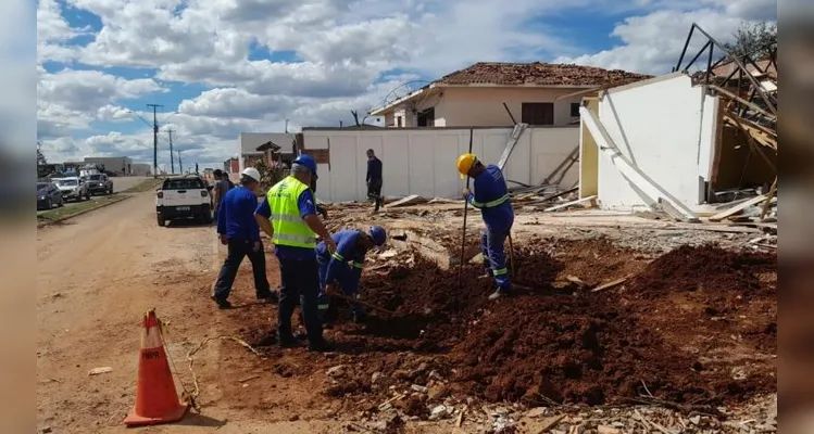 A Sanepar montou uma força-tarefa para ajudar na reestruturação da cidade